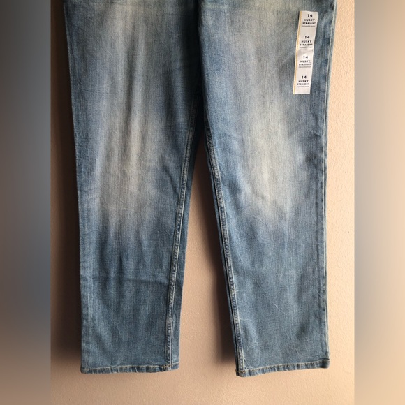 NEW Cat Jack Straight 14 Husky Stretch Blue Denim Jeans Size 14 - Picture 3 of 11